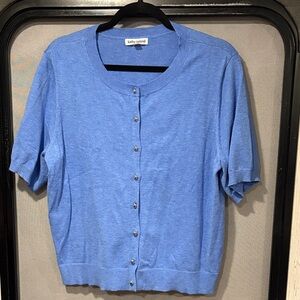 Kathy Ireland Light Blue Button-Up Cardigan
